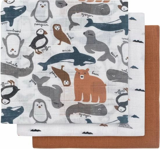 Jollein Hydrofiel Multidoek Spot 70x70cm - Caramel - 3 Stuks 13 Jollein Hydrofiel Multidoek Spot 70x70cm - Caramel - 3 Stuks - Afbeelding 13