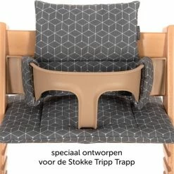 LaLoona Stokke Tripp Trapp Kussenset - Grijs Wit -Baby's Only 550x511 3