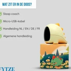 FYTZE Slaaptrainer - Kinderwekker - Met Nachtlamp Functie En Wekker Timer - Nachtlamp - Wekker Kind Kinderen - Slapen - Wekkerradio -Dino -Baby's Only 550x512 2