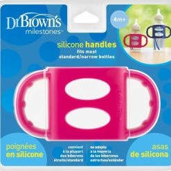 Dr. Brown's Siliconen Handvat Voor Standaardfles - Roze -Baby's Only 550x516 4