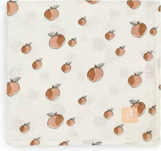 Jollein Hydrofiel Multidoek 70x70cm - Peach - 3 Stuks 5 Jollein Hydrofiel Multidoek 70x70cm - Peach - 3 Stuks - Afbeelding 5