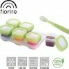 Fiorire Babyvoeding Bewaarbakjes Met Gratis Lepel - BPA Vrij - Diepvriesbakjes - 6 X 60 Ml