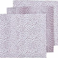 Meyco Cheetah/Snake Hydrofiele Doeken 3-pack - Lilac - 70x70cm