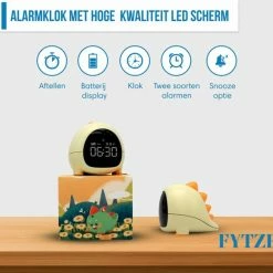FYTZE Slaaptrainer - Kinderwekker - Met Nachtlamp Functie En Wekker Timer - Nachtlamp - Wekker Kind Kinderen - Slapen - Wekkerradio -Dino -Baby's Only 550x521 4