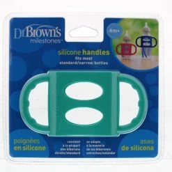 Dr. Brown's Siliconen Handvat Voor Standaardfles - Turquoise -Baby's Only 550x523 1