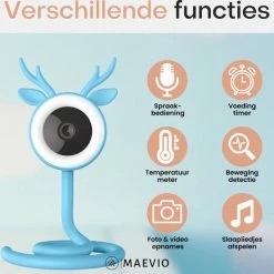 Maevio Babyfoon Met Camera En App - 4MP - Nachtlampje - Flexibele Houder - Camera Beveiliging 15 Maevio Babyfoon Met Camera En App - 4MP - Nachtlampje - Flexibele Houder - Camera Beveiliging -Baby's Only 550x524 6