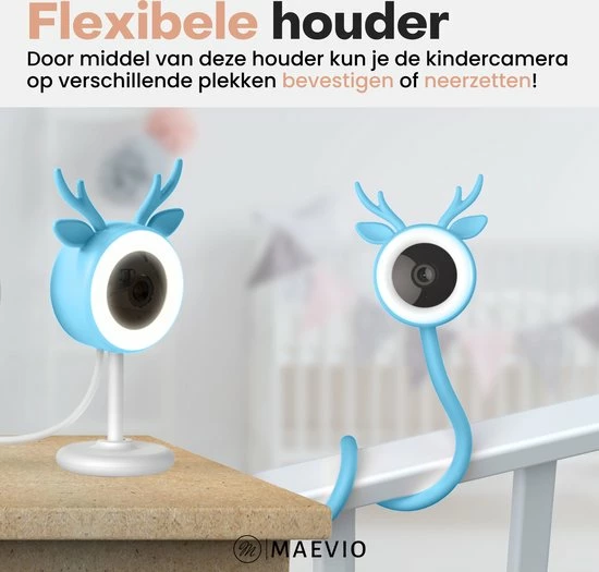 Maevio Babyfoon Met Camera En App - 4MP - Nachtlampje - Flexibele Houder - Camera Beveiliging 2 Maevio Babyfoon Met Camera En App - 4MP - Nachtlampje - Flexibele Houder - Camera Beveiliging - Afbeelding 2