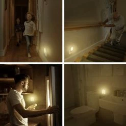 Merkloos LED-nachtlampje - Stopcontact - Plug-in - Nachtlampje Met Dag/Nacht Sensor - Werkt Op Stroom - Warmlicht - Voor In De Baby/Kinderkamer -Baby's Only 550x531 4