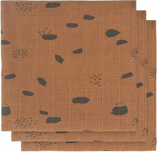 Jollein Hydrofiel Multidoek Spot 70x70cm - Caramel - 3 Stuks 14 Jollein Hydrofiel Multidoek Spot 70x70cm - Caramel - 3 Stuks - Afbeelding 14