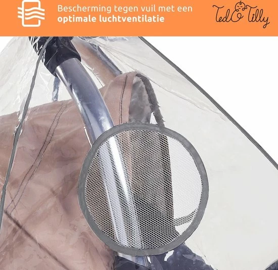 Ted&Tilly Universele Regenhoes Baby-autozitjes Bijv. Maxi-Cosi, Cybex, R Mer Tegen Regen En Miezer Doorzichtig 5 Ted&Tilly Universele Regenhoes Baby-autozitjes Bijv. Maxi-Cosi, Cybex, R Mer Tegen Regen En Miezer Doorzichtig - Afbeelding 5