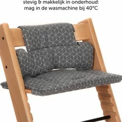 LaLoona Stokke Tripp Trapp Kussenset - Grijs Wit -Baby's Only 550x535 9