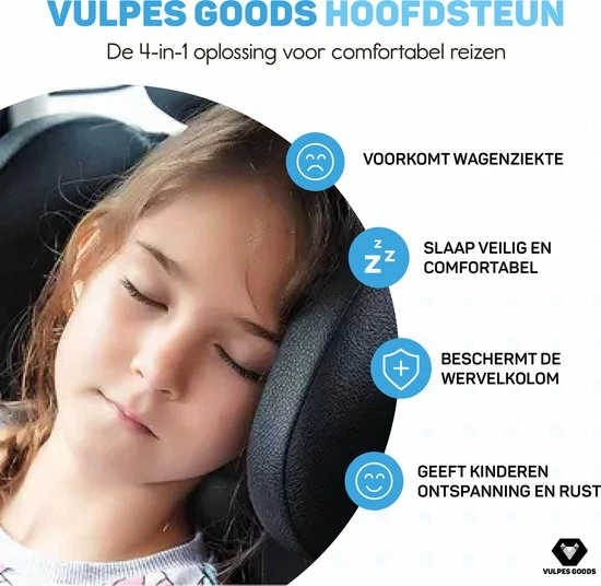 Vulpes Goods® Hoofdsteun Auto - Autokussen - Hoofdsteun Auto Kinderen & Volwassenen - Kledinghanger, Telefoonhouder & Luchtverfrisser Opties - Verstelbaar - Memory Foam - PRO Versie 3 Vulpes Goods® Hoofdsteun Auto - Autokussen - Hoofdsteun Auto Kinderen & Volwassenen - Kledinghanger, Telefoonhouder & Luchtverfrisser Opties - Verstelbaar - Memory Foam - PRO Versie - Afbeelding 3