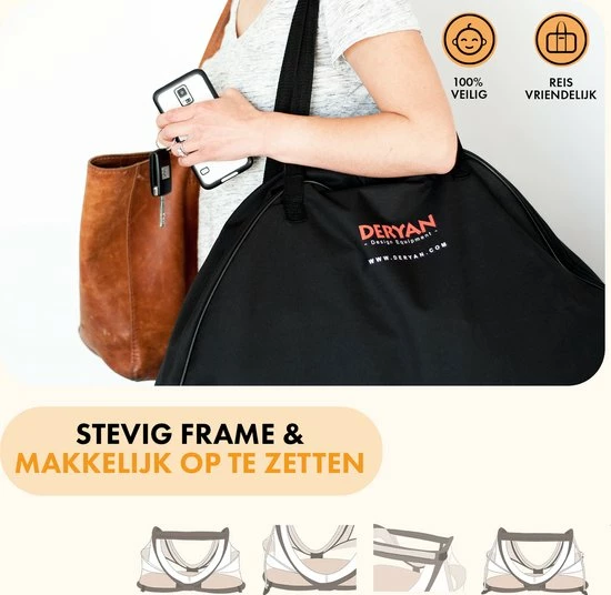 Deryan Peuterbox Campingbedje - Babybox - Silver 4 Deryan Peuterbox Campingbedje - Babybox - Silver - Afbeelding 4