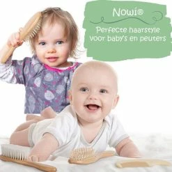 Nowí® Kids Baby Borstel En Kam | Natuurlijk Zacht Geitenhaar Haarborstel Set Van Hout | Origineel Kraamcadeau Voor Babyshower Of Kraamvisite | Geboorte Kraamcadeau Voor Jongen En Meisje | Inclusief Houten Hoofdmassage Borstel & Houten Kam -Baby's Only 550x537 5