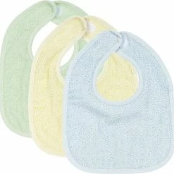 Meyco 3-pack Slabbetjes Basic Badstof - Soft Mint/Soft Yellow/Light Blue