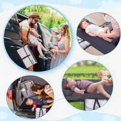 GoGoods® Verschoningsmatje Voor Onderweg - Verschoonmatje - Luiertas - Met Hoofdkussentje - Draagbaar En Waterbestendig -Baby's Only 550x540