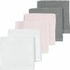 Meyco Basic Badstof Spuugdoekjes 6-pack - Wit/Lichtroze/Grijs - 30x30cm