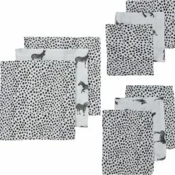 Meyco Zebra Animal Starterset - 9-pack - Hydrofiel - Black