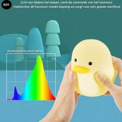 VESFY Eend Nachtlampje Kinderen Met Timer En Dimbaar Functie - USB Oplaadbaar - Nachtlampje Volwassenen - Tafellamp Slaapkamer - Led 16 VESFY Eend Nachtlampje Kinderen Met Timer En Dimbaar Functie - USB Oplaadbaar - Nachtlampje Volwassenen - Tafellamp Slaapkamer - Led -Baby's Only 550x543 6