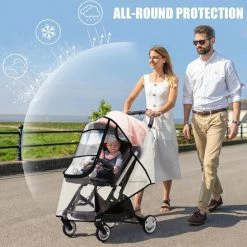 BOTC Regenhoes Kinderwagen - Universele Regenhoes Kinderwagen Met Kijkvenster - Regenhoes Voor Reiswieg -Baby's Only 550x545 17