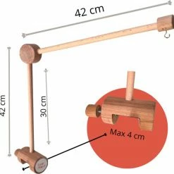 Dearmaya.com - Houten Mobielhouder - Babykamer - Muziekmobiel - 100% Hout - Boxmobiel Standaard - Boxmobiel Houder -Baby's Only 550x545 5