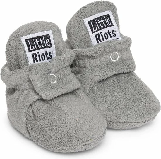 Little Riots - Babyslofjes - Antislip - Fleece Stepper - Grijs - Slofjes Voor Je Baby, Dreumes En Peuter Voor Jongens En Meisjes - 18-24 Maanden (14cm) - Schoenmaat 22-23 2 Little Riots - Babyslofjes - Antislip - Fleece Stepper - Grijs - Slofjes Voor Je Baby, Dreumes En Peuter Voor Jongens En Meisjes - 18-24 Maanden (14cm) - Schoenmaat 22-23 - Afbeelding 2