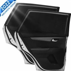 Nince Zonnescherm Auto Zijraam - Overtrek - Set Van 2 Extra Donker