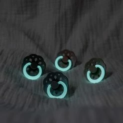 BiBS - Boheme Pacifier Glow In The Dark - Stage 2 Fopspeen - 2 Stuks - Blush Glow / Vanilla Glow -Baby's Only 550x547 2