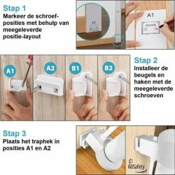 ADSafety - Oprolbaar Traphekje - Grijs - Veiligheid In Huis - Luxe Mesh - Veiligheidshekje Voor Baby - Kinderhekje - Hondenhek -Baby's Only 550x547 6