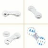 Merkloos 2 Deur Ladeslot Voor Kast, Koelkast - Kinderslot - Baby Safety Lock Babylock - Veiligheidshaakje Babyslot - Deuren - Baby - Peuter Safty-Kinderbeveiliging - Kastenvergrendeling - Kastdeur Grendel Kastbeveiliging Kleur: Wit