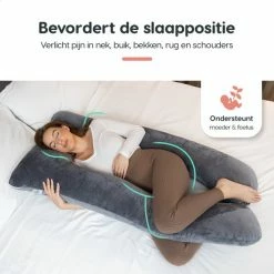Rustige Nacht Zwangerschapskussen XXL - Zijslaapkussen - Body Pillow - Lichaamskussen - Extra Stevige Vulling - Luxe Fleece -Baby's Only 550x550 1064