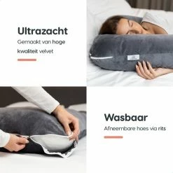 Rustige Nacht Zwangerschapskussen XXL - Zijslaapkussen - Body Pillow - Lichaamskussen - Extra Stevige Vulling - Luxe Fleece -Baby's Only 550x550 1065