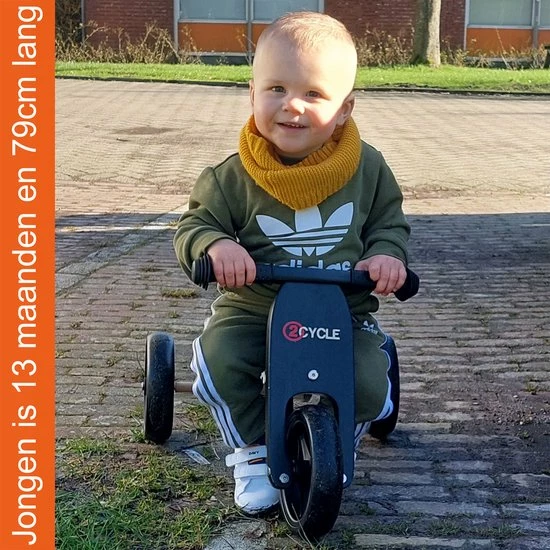 2Cycle 2 In 1 Loopfiets/Driewieler - Hout - Jongens En Meisjes - 1 Jaar - Speelgoed - Grijs 2 2Cycle 2 In 1 Loopfiets/Driewieler - Hout - Jongens En Meisjes - 1 Jaar - Speelgoed - Grijs - Afbeelding 2