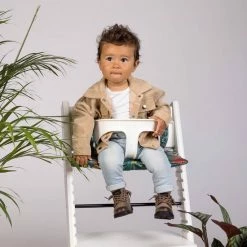 Ukje Kussenset - Geschikt Voor Stokke Tripp Trapp Kinderstoel - Geplastificeerd - Groen - Aap Print -Baby's Only 550x550 1176