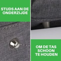 Brisby Slijtvaste Luiertas - Verzorgingstas Groot - Grijs - Inclusief Verschoonmatje - Isoleervakken - Fopspeen Houder - Makkelijk Te Bevestigen Aan De Kinderwagen -Baby's Only 550x550 119