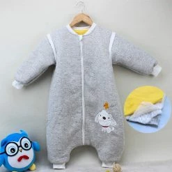 Deryan Baby Winterslaapzak Met Afritsbare Mouw 80cm - Grijs - Hond -Baby's Only 550x550 1218