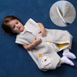 Deryan Baby Winterslaapzak Met Afritsbare Mouw 80cm - Grijs - Hond -Baby's Only 550x550 1219