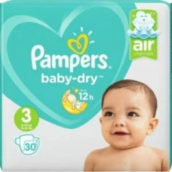 Pampers Baby Dry Luiers Maat 3 (6-10 Kg) 30 Stuks