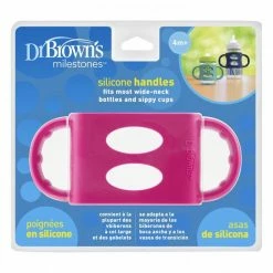 Dr. Brown's Siliconen Handvat Voor Brede Halsfles - Roze -Baby's Only 550x550 138
