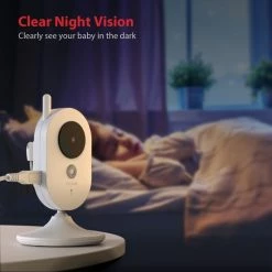 Merkloos Babyfoon Met Camera - 2.4 Inch LCD Display - Video Baby Monitor - Nachtzicht - Beveiligde Verbinding Terugspreekfunctie - Slaapliedjes- Temperatuurcontrole - Alarmherinnering -Baby's Only 550x550 149
