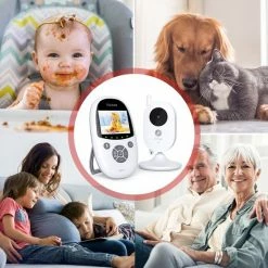 Merkloos Babyfoon Met Camera - 2.4 Inch LCD Display - Video Baby Monitor - Nachtzicht - Beveiligde Verbinding Terugspreekfunctie - Slaapliedjes- Temperatuurcontrole - Alarmherinnering -Baby's Only 550x550 153