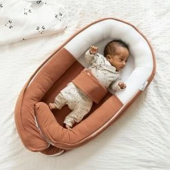 Doomoo Cocoon - Babynestje - Organisch Katoen - 74 X 46 Cm - Tetra Jersey Terracotta -Baby's Only 550x550 27