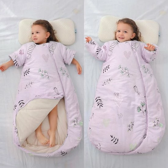 Deryan Baby Winterslaapzak Met Afritsbare Mouw 70cm - Roze - Leaves 6 Deryan Baby Winterslaapzak Met Afritsbare Mouw 70cm - Roze - Leaves - Afbeelding 6