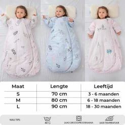 Deryan Baby Winterslaapzak Met Afritsbare Mouw 70cm - Roze - Leaves 13 Deryan Baby Winterslaapzak Met Afritsbare Mouw 70cm - Roze - Leaves -Baby's Only 550x550 273