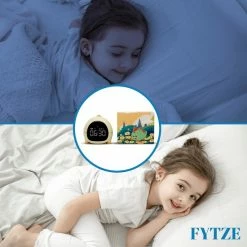 FYTZE Slaaptrainer - Kinderwekker - Met Nachtlamp Functie En Wekker Timer - Nachtlamp - Wekker Kind Kinderen - Slapen - Wekkerradio -Dino -Baby's Only 550x550 337