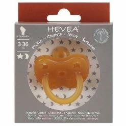 HEVEA Fopspeen Orthodontisch Classic" - 3-36 Maanden - 100% Natuurrubber - Ster & Maan -Baby's Only 550x550 343