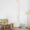 MINIIYOU Groeimeter Vosje Babykamer Kinderkamer - Canvas - Hout - 200x20 Cm - Decoratie Meetlint - Wanddecoratie