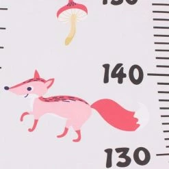 MINIIYOU Groeimeter Vosje Babykamer Kinderkamer - Canvas - Hout - 200x20 Cm - Decoratie Meetlint - Wanddecoratie -Baby's Only 550x550 361