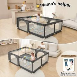 Comomy Grondbox - Oversized Rechthoek Speelbox - 200 X 160 Cm - Donkergrijs 11 Comomy Grondbox - Oversized Rechthoek Speelbox - 200 X 160 Cm - Donkergrijs -Baby's Only 550x550 387