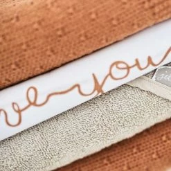 Jollein Baby Laken Wieg 75x100cm Love You - Caramel -Baby's Only 550x550 395